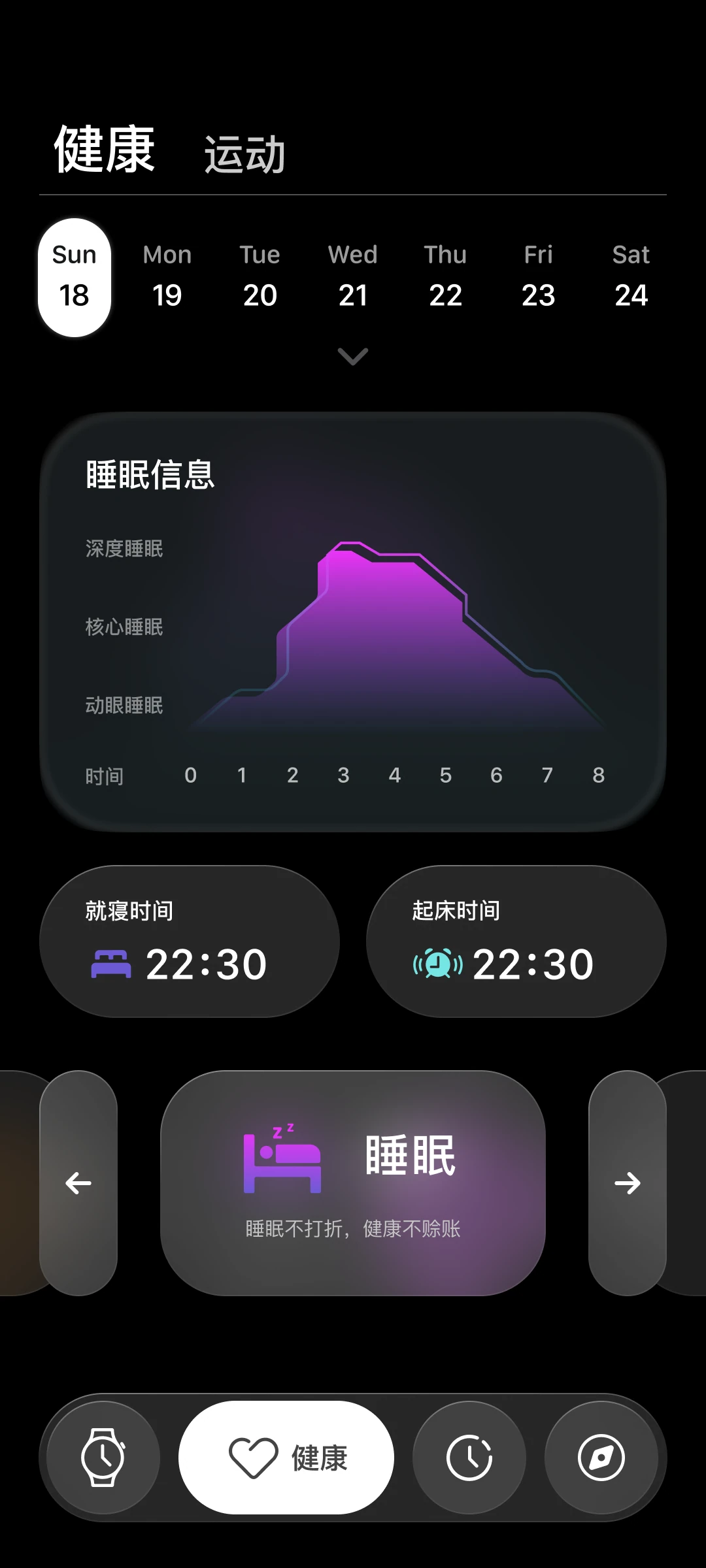 App 睡眠健康页面